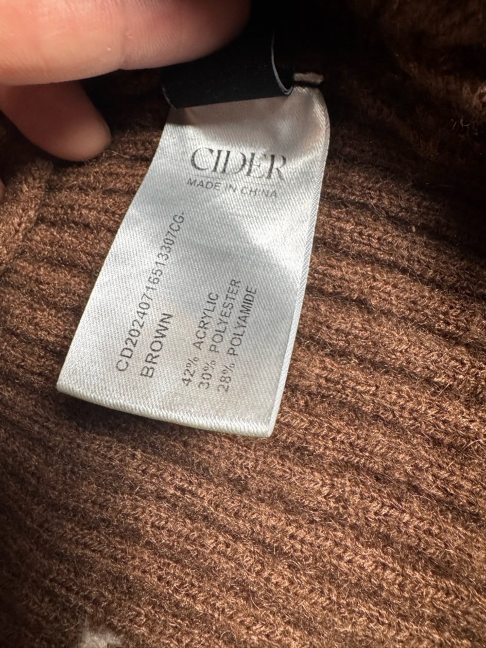 Brown Star Motif Cropped Women’s Sweater Cider 4XL - Picture 2 of 5